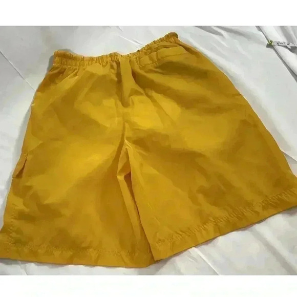 Vintage Nike Mens size L Swoosh Lined Nylon Shorts Yellow Swim Trunks Nautical - Picture 11 of 13